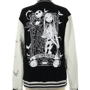 Disney Nightmare Before Christmas Jack & Sally Med Varsity Jacket Size M